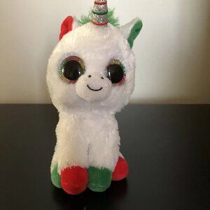 TY Beanie Boos CANDY CANE 6" HOLIDAY UNICORN F1